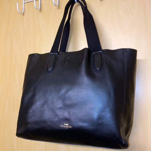 Coach Handbags - Coach Darby pebbled black leather tote bag